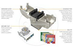 Solarix Samorezný keystone Solarix CAT5E STP SXKJ-5E-STP-RAL-SA, RAL FIT moduly, GROUND LOCK 