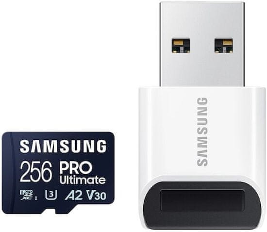 SAMSUNG Samsung PRO Ultimate UHS-I U3 (Class 10) SDXC 256GB + USB adaptér