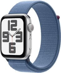 Apple Apple Watch SE 2023, 44mm, Silver, Winter Blue Sport Loop