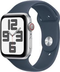 Apple Apple Watch SE 2023, Cellular, 44mm, Silver, Storm Blue Sport Band - M/L