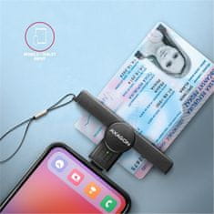 AXAGON AXAGON CRE-SMPC, USB-C PocketReader čtečka kontaktních karet Smart card (eObčanka)