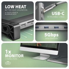 AXAGON AXAGON multifunkční HUB 9v1, 4x USB-A, USB-C, HDMI 4K@60Hz, RJ45, microSD/SD, PD 100W