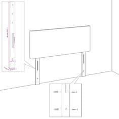 Vidaxl Čelá postele 2 ks tmavosivé 90x7x78/88 cm zamat