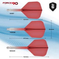 Mission Letky Force 90 - Gradient - Standard No6 - Short - Red F4483