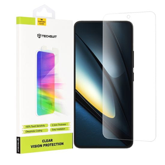 Techsuit ochranné sklo 9H pre Xiaomi Poco F6 Pro - Transparentná KP33159