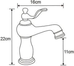 Mexen Vela umývadlová batéria, zlatá, 744500-50