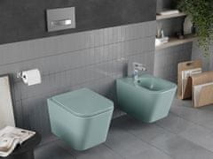 Mexen Teo, závesné WC Rimless s WC doskou slim, duroplast, zelená matná, 30854048