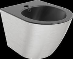 Mexen Lena, závesný bidet 480x370x325 mm, čierna matná - strieborný vzor, 35224873