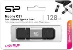 Silicon Power Silicon Power Mobile C51 - 128GB, USB 3.2 Gen 1, USB-C/USB-A