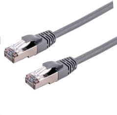 C-Tech C-TECH kabel patchcord Cat6a, S/FTP, 0.5m, šedá