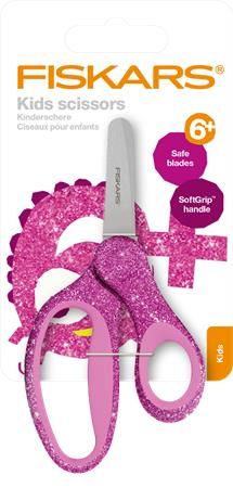 FISKARS Nožnice "Glitter Kids", ružová, školská, 13 cm, 1064074