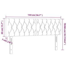 Vidaxl Čelá postele 2 ks tmavosivé 72x7x78/88 cm zamat