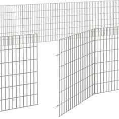 Petromila vidaXL Voľný výbeh pre zvieratá 24 panelov 54x60cm pozinkované železo