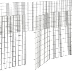 Petromila vidaXL Voľný výbeh pre zvieratá 48 panelov 54x100cm pozinkované železo