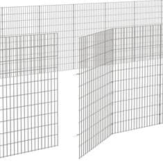 Petromila vidaXL Voľný výbeh pre zvieratá 24 panelov 54x100cm pozinkované železo