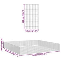 Petromila vidaXL Voľný výbeh pre zvieratá 48 panelov 54x100cm pozinkované železo