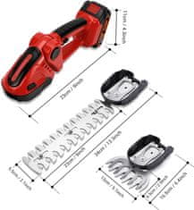 Crossheim Crossheim AKU nožnice na kríky / trávu 2v1 FD001 + 2 batéria 