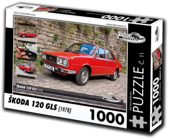 RETRO-AUTA© Puzzle č. 11 Škoda 120 GLS (1978) 1000 dielikov