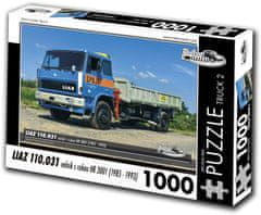 RETRO-AUTA© Puzzle TRUCK č.2 Liaz 110.031 Korba s rukou HR 3001 (1985-1993) 1000 dielikov