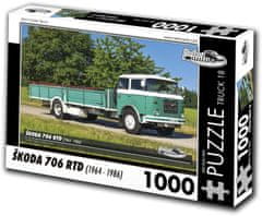 RETRO-AUTA© Puzzle TRUCK č.18 Škoda 706 RTD (1964-1986) 1000 dielikov