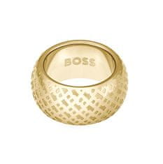 Hugo Boss Výrazný pozlátený prsteň pre ženy 1580589 (Obvod 58 mm)