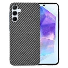 Techsuit Ochranný obal s karbónovým vzorom pre Samsung Galaxy A55 - Čierna KP33225