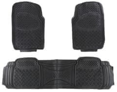 SIXTOL Univerzálne gumové autokoberce CAR MAT UNI SET 2, komplet, 3ks