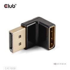 Club 3D Adaptér DisplayPort na DisplayPort 1.4, 4K120Hz, 8K30Hz, 90° (CAC-1008)