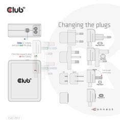 Club 3D cestovní nabíječka 240W GaN technologie, 4xUSB-C, PPS + PD 3.1 Support (CAC-1918)