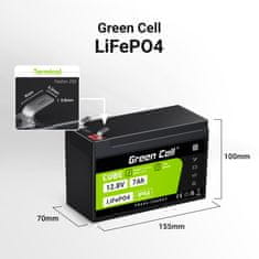 Green Cell LFPGC12V7AH batéria CUBE LiFePO4 7Ah 12.8V 89.6Wh