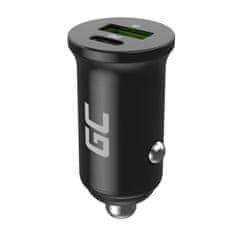 Green Cell CADM-GC-38AC nabíjačka do auta PowerRide Nano38 38W USB-C a USB-A, PD 3.0/Ultra Charge