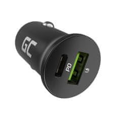 Green Cell CADM-GC-38AC nabíjačka do auta PowerRide Nano38 38W USB-C a USB-A, PD 3.0/Ultra Charge