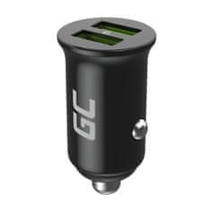 Green Cell CADM-GC-36AA nabíjačka do auta PowerRide Nano36 36W 2xUSB-A, Ultra Charge