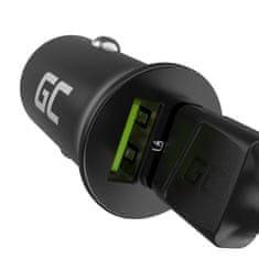 Green Cell CADM-GC-36AA nabíjačka do auta PowerRide Nano36 36W 2xUSB-A, Ultra Charge