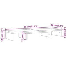 Vidaxl Podstavec pod monitor dymový dub 80x24x10,5 cm kompozitné drevo