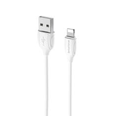 Borofone Dátový kábel BX19 Benefit - USB na Lightning - 2,4A 1 meter biely