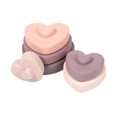 Bo Jungle silikónová stohovacia hryzátka B-Silicone Hearts