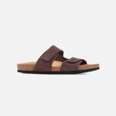 Geox Tmavohnedé pánske sandále Geox Sandal Ghita 40