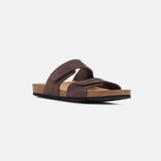 Geox Tmavohnedé pánske sandále Geox Sandal Ghita 40