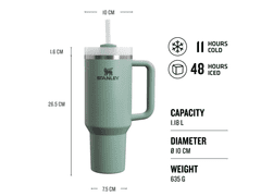 Stanley 10-10824-400 The Quencher H2.O FlowState Shale termofľaša, zelená, 1,18L