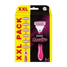 Wilkinson Sword 7001147X QUATTRO FOR WOMEN holiaci strojček + 6 čepieľok XXL