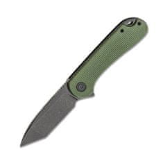 Civilight C907T-E Elementum Green Tanto vreckový nôž 7,5 cm, Black Stonewash, zelená, Micarta