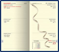 Spektrum Grafik Mini diár A6 - FOLK modrý 2025