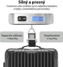 VYZIO® Prenosná digitálne váha, váha na batožinu do 50 kg | LUGSCALE