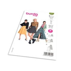 Burda Strih Burda 6027 - Sukňa s gumou v páse, dlhá sukňa