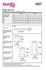 Burda Strih Burda 6027 - Sukňa s gumou v páse, dlhá sukňa