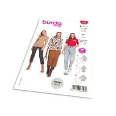 Burda Strih Burda 6056 - Dlhšie tričko, rolák, tričko s dlhým rukávom