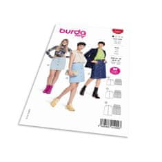 Burda Strih Burda 5857 - Prepínacia sukňa, džínsová sukňa, rovná sukňa