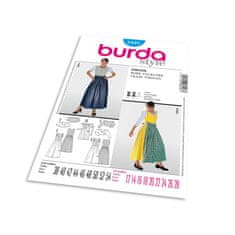 Burda Strih Burda 8448 - Krojové šaty, krojová zásterka, krojová blúzka