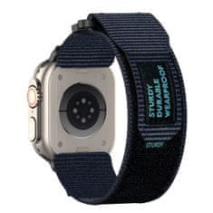 TopQ  Nylonový remienok pre Apple Watch 38-40-41 Design 4 tmavomodrý